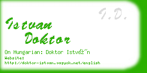 istvan doktor business card